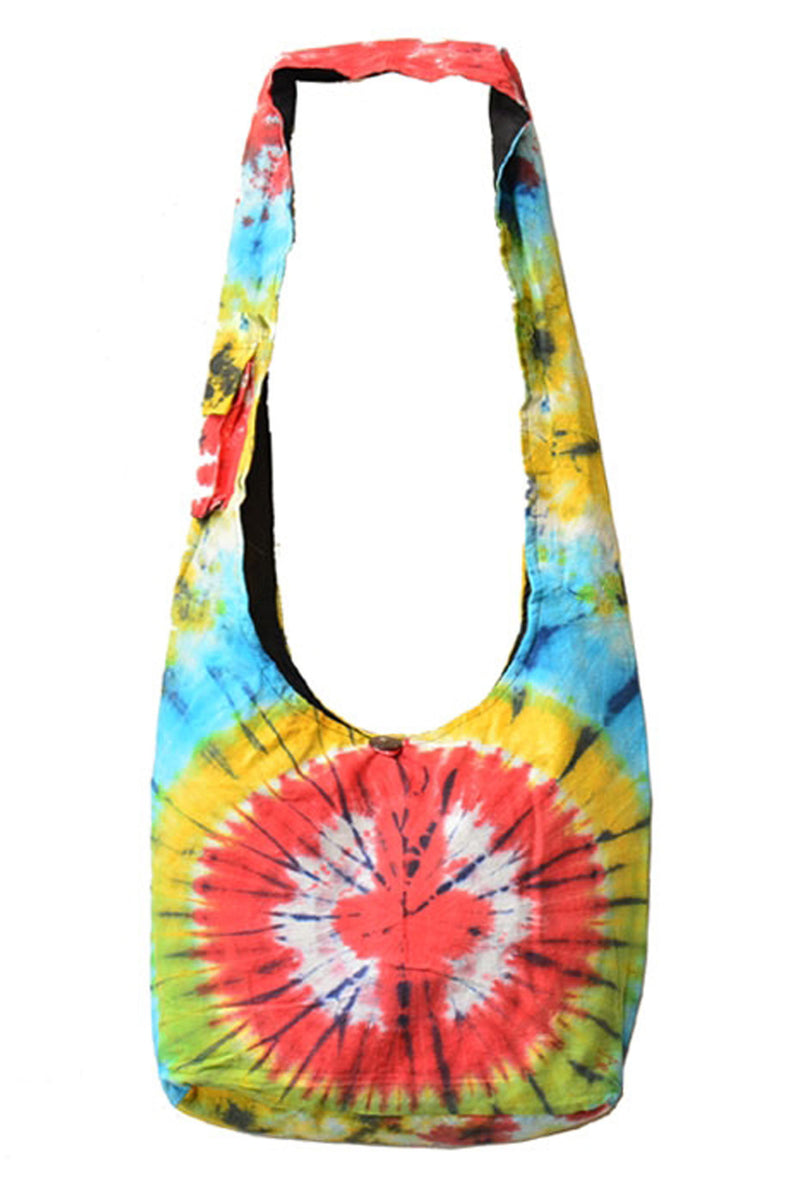 Cross Sign Tie Dye Cotton Bag