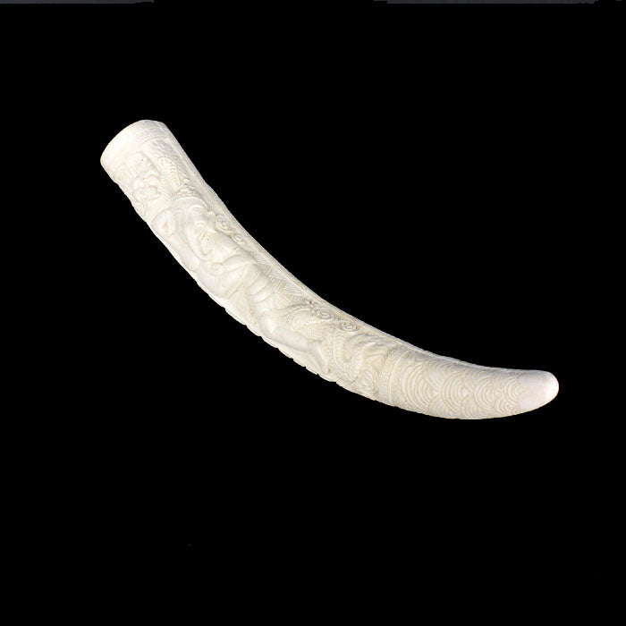 10” White Decoration Piece with Ganesh