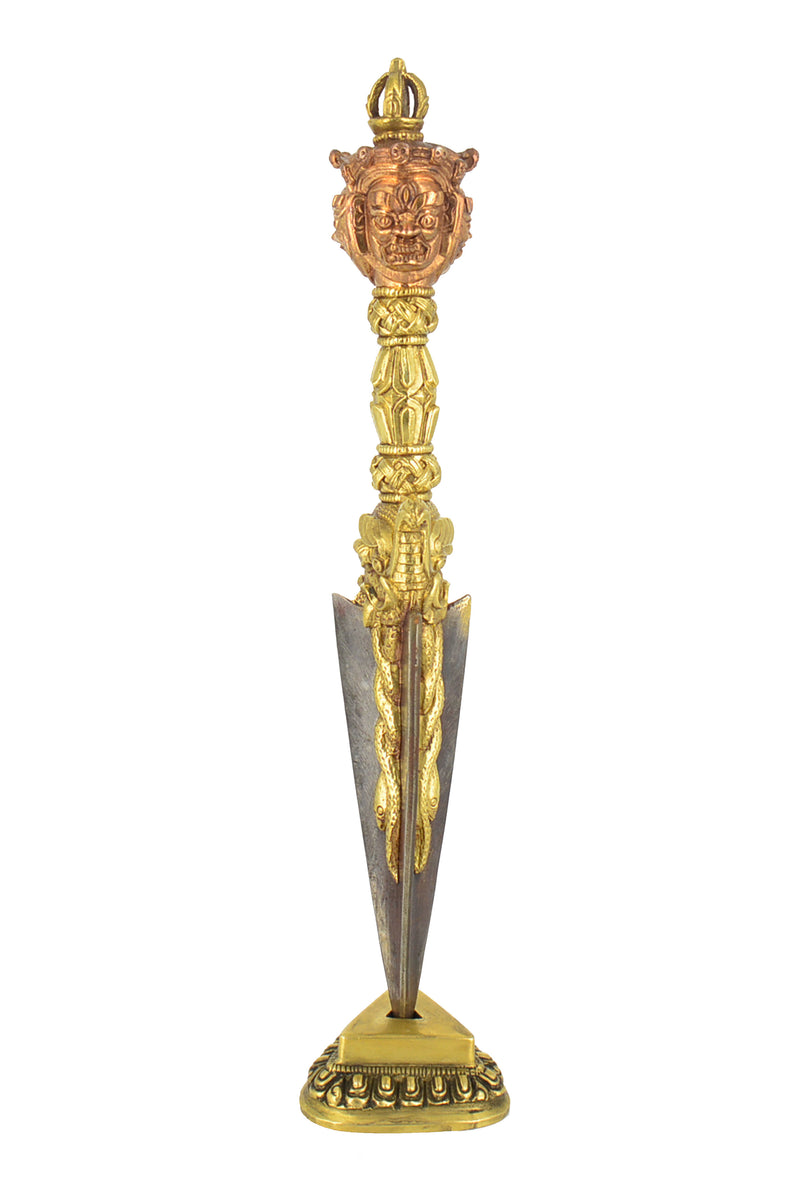 10" Vintage Three Metal Phurba Set