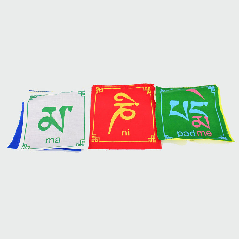 Om Mani Padme Hum Prayer Flags (set of 5)