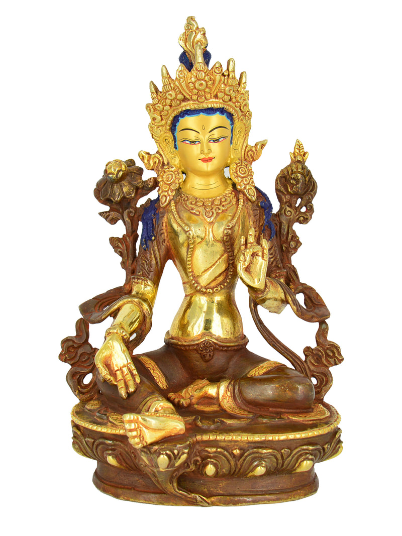 9" Gold Plated Dolma (Green Tara)