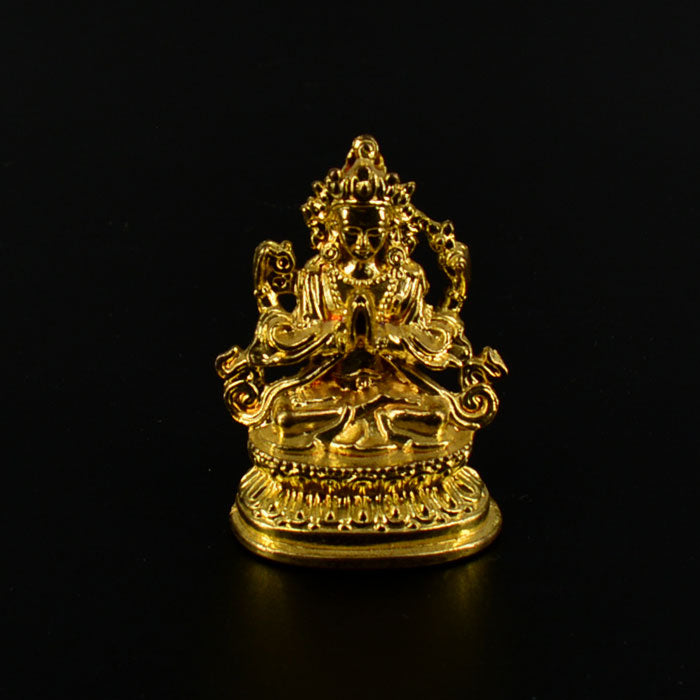 2.3" Gold Plated Chengreshi Statue