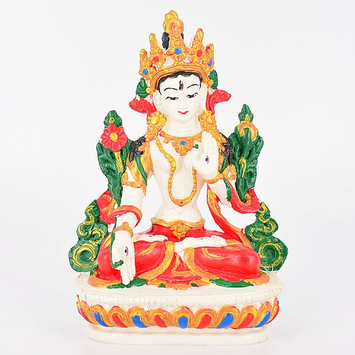 6" White Tara Statue