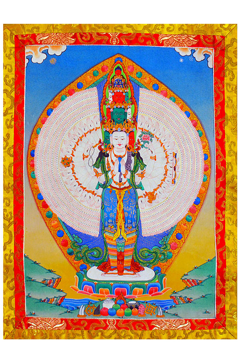 Hand Painted Avalokiteshvara Thangka