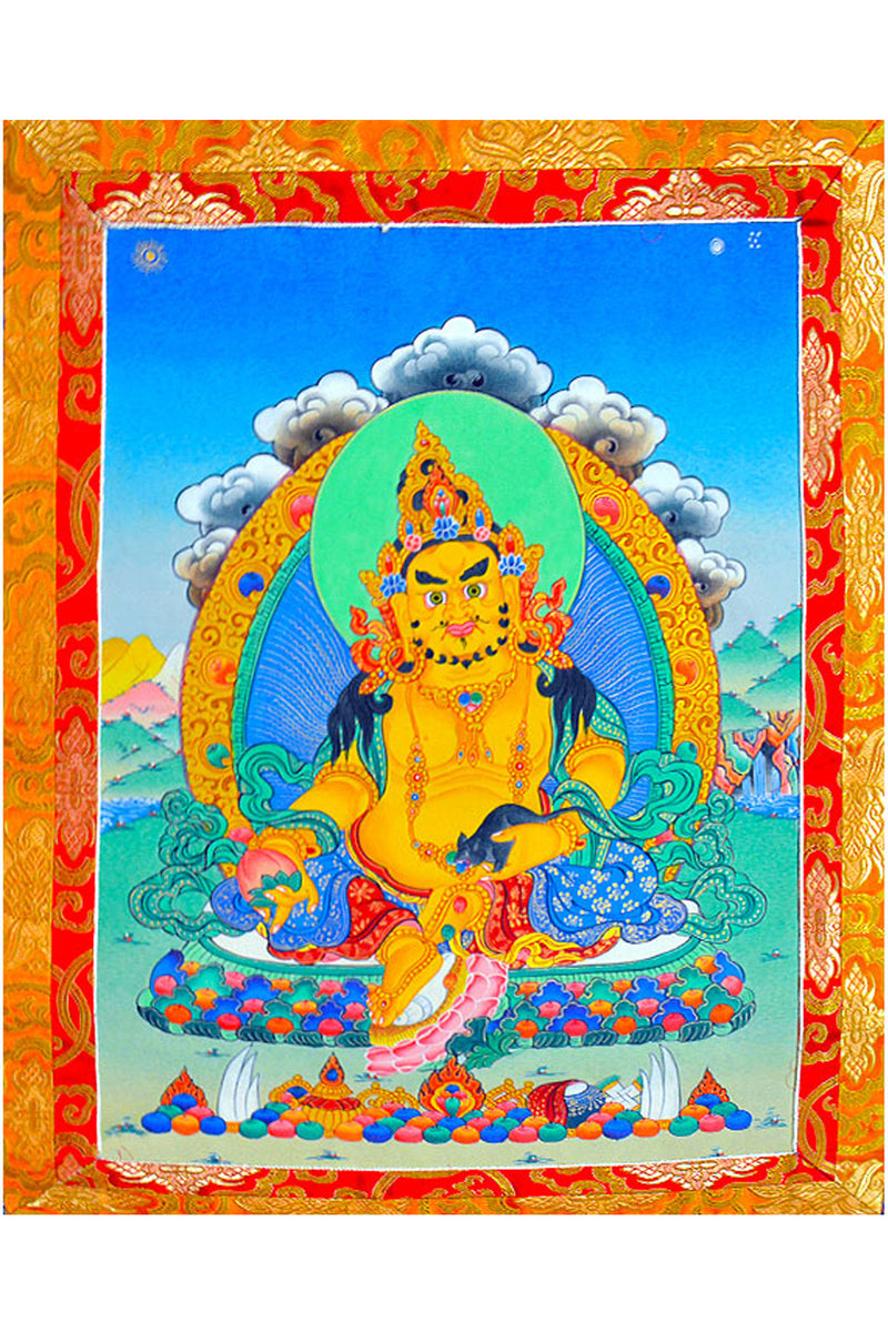Hand Painted Zambala/ Kuber Thangka