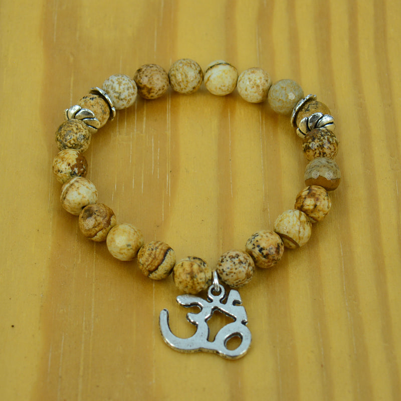 8 mm Picture Jasper Wrist Mala (Bracelet)